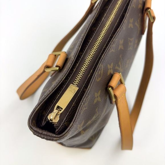 Louis Vuitton Cabas Piano Monogram Leather X PVC Brown Tote Bag Gold M51148 - Picture 14 of 15